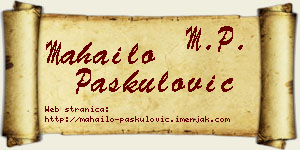 Mahailo Paskulović vizit kartica